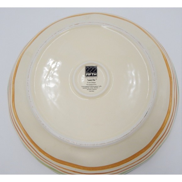 222 Fifth Tuscan Villa Pasta Serving Bowl Large Round 11 Inch - Picture 8 of 13